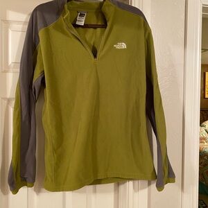 The North Face Green and Gray Pullover